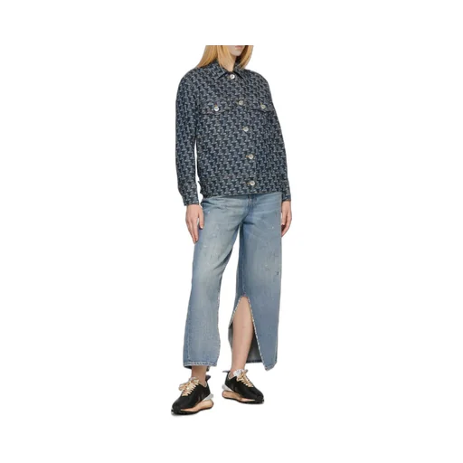 Extended Logo-Patch Monogram Denim Jacket