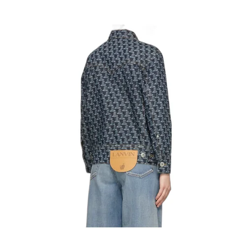 Extended Logo-Patch Monogram Denim Jacket