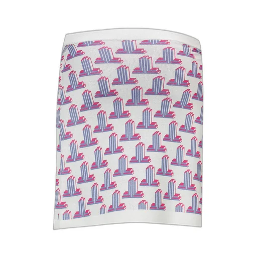 Geometric-Monogram Knitted Mini Skirt