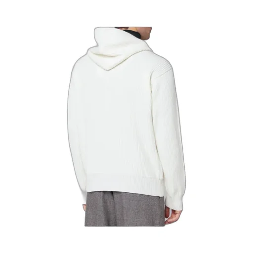 Ribbed Zip-Up Hoodie Sweater