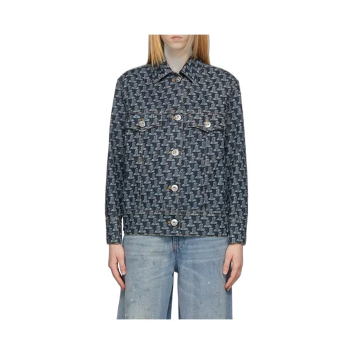 Extended Logo-Patch Monogram Denim Jacket