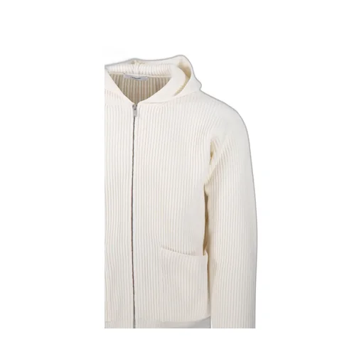 Ribbed Zip-Up Hoodie Sweater