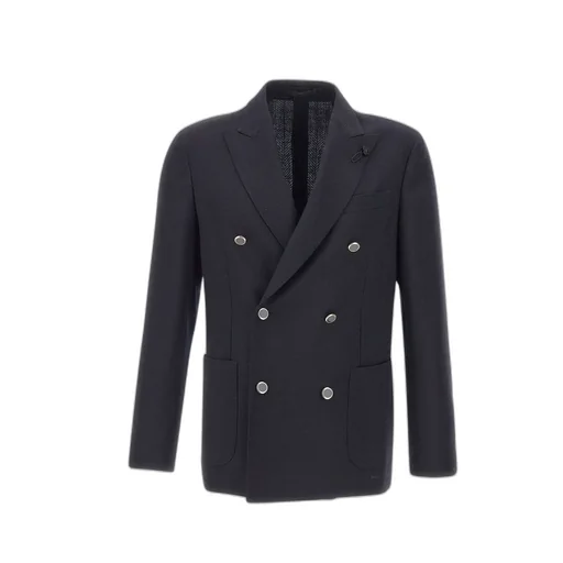 Herringbone Double-Breasted Jacket