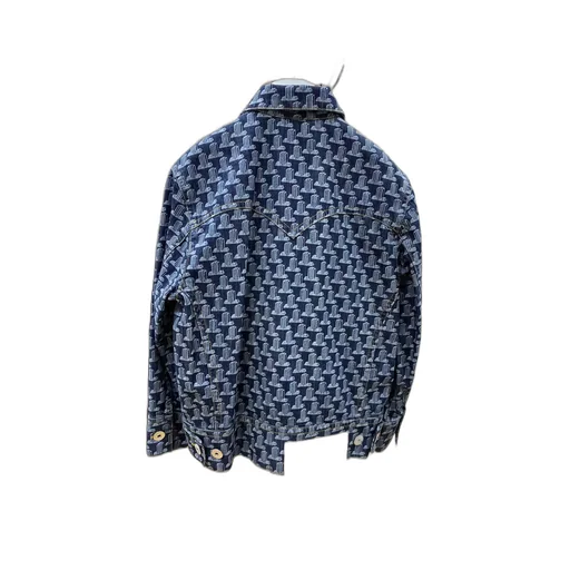 Extended Logo-Patch Monogram Denim Jacket