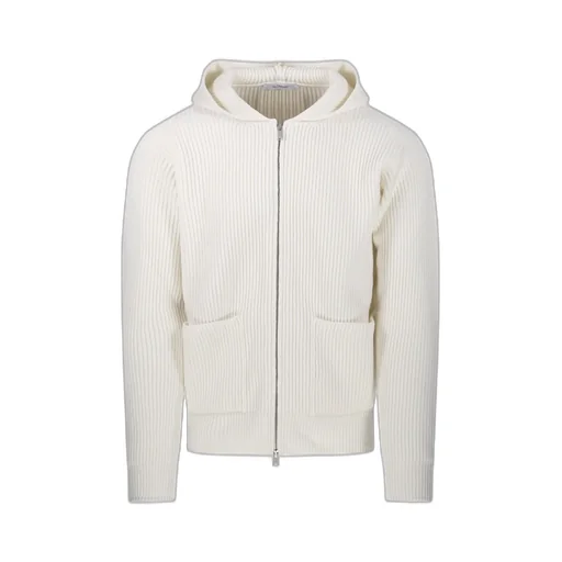Ribbed Zip-Up Hoodie Sweater