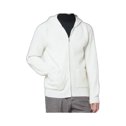 Ribbed Zip-Up Hoodie Sweater