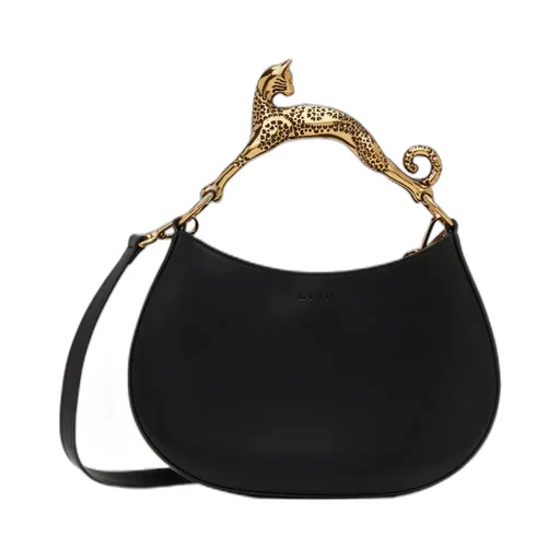 Embellished Handle Zipped Tote Bag