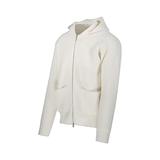 Ribbed Zip-Up Hoodie Sweater