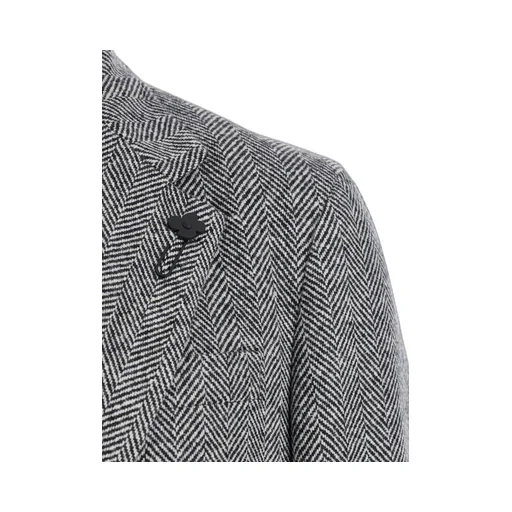 Herringbone Button-Up Coat