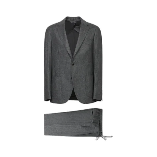 Single Breasted Striped Two-Piece Suit