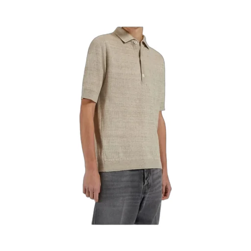 Textured Knit Polo Shirt