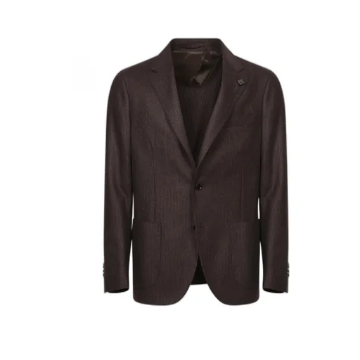 Single Breasted Striped Two-Piece Suit