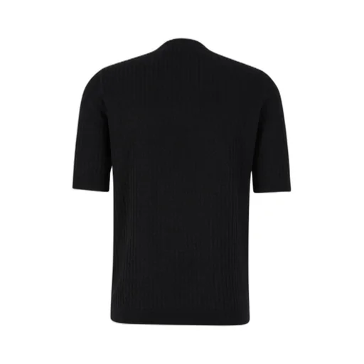 Ribbed Knit Crewneck T-Shirt