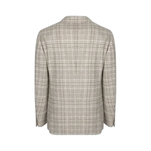 Single-Breasted Checked Blazer