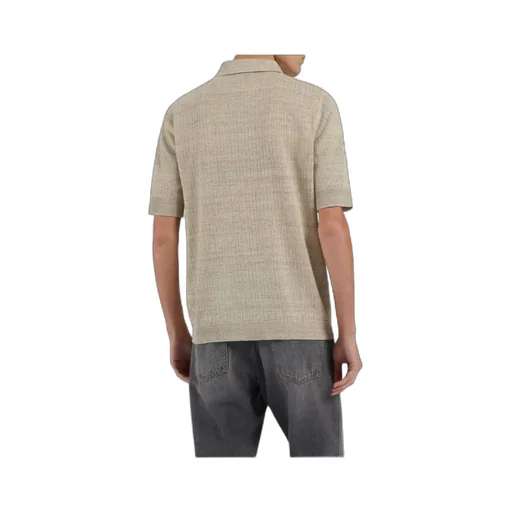 Textured Knit Polo Shirt