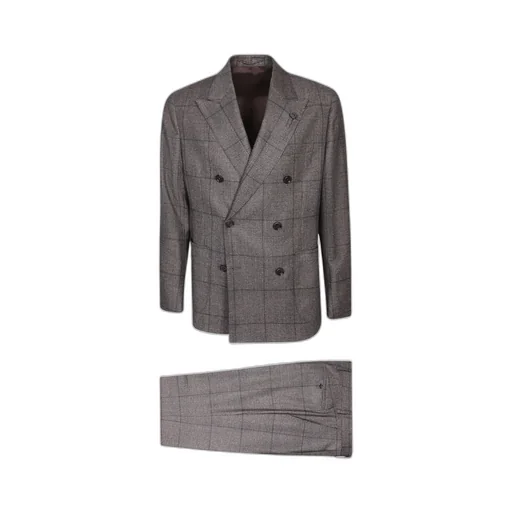 Two-Piece Checked Tailored Suit