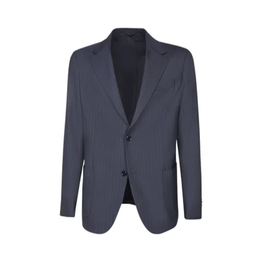 Single Breasted Pinstriped Two-Piece Suit