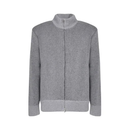 High-Neck Zipped Cardigan