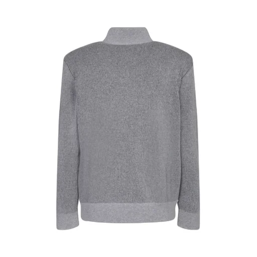 High-Neck Zipped Cardigan