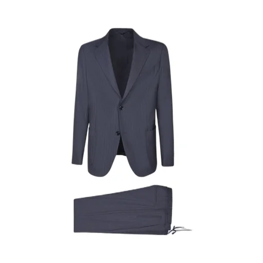 Single Breasted Pinstriped Two-Piece Suit