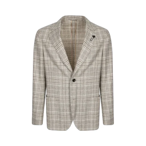 Single-Breasted Checked Blazer