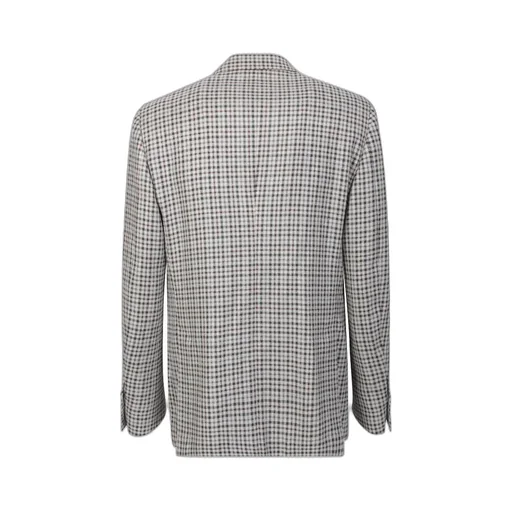 Single-Breasted Checked Blazer