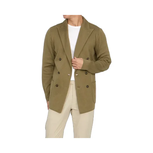 Double-Breasted Cotton Blazer