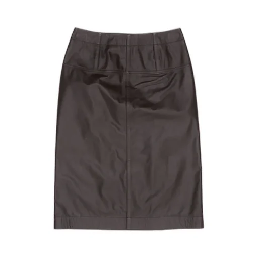 Snap-Fastening Midi Skirt