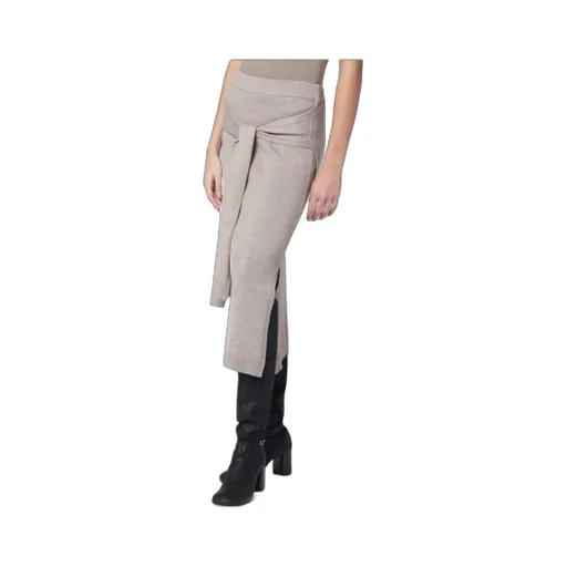 Tie-Around Side Slit Midi Skirt