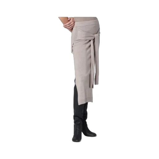 Tie-Around Side Slit Midi Skirt