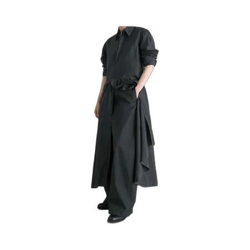 Long Sleeve Gathered Maxi Dress