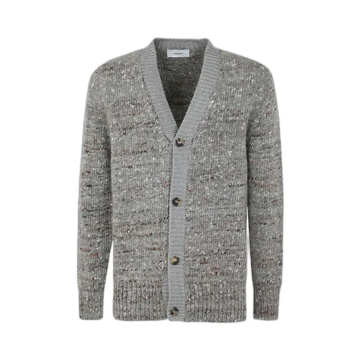 MÉLange Button-Up Ribbed-Trim Cardigan