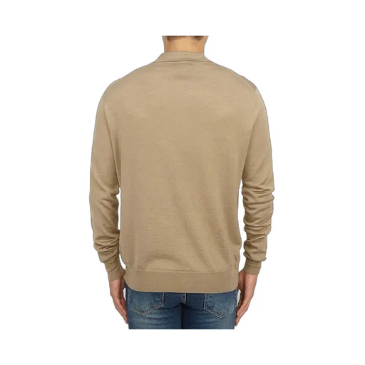 Long-Sleeve Knitted Polo Shirt