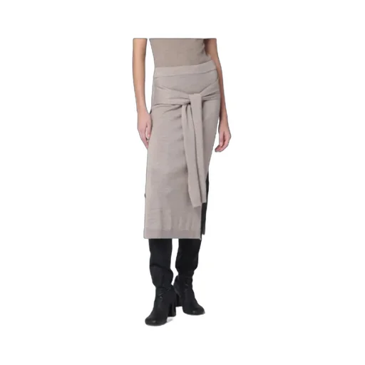 Tie-Around Side Slit Midi Skirt