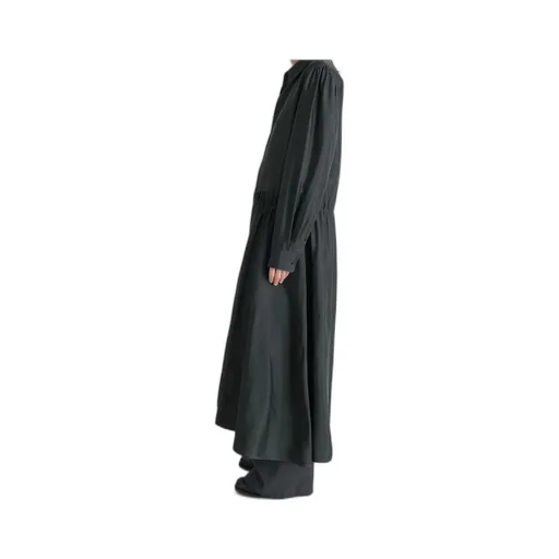 Long Sleeve Gathered Maxi Dress