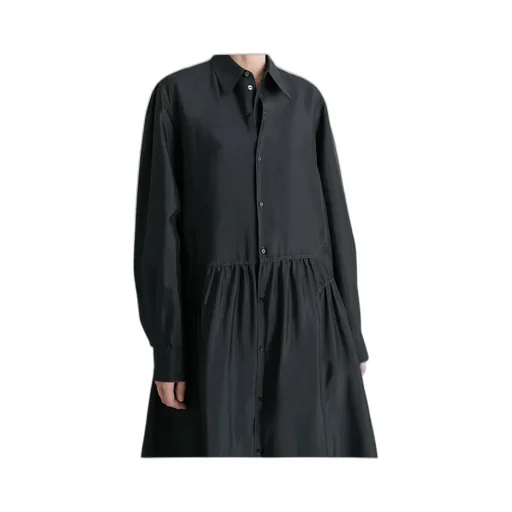 Long Sleeve Gathered Maxi Dress