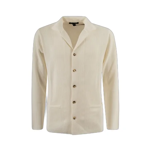 Spread-Collar V-Neck Shirt