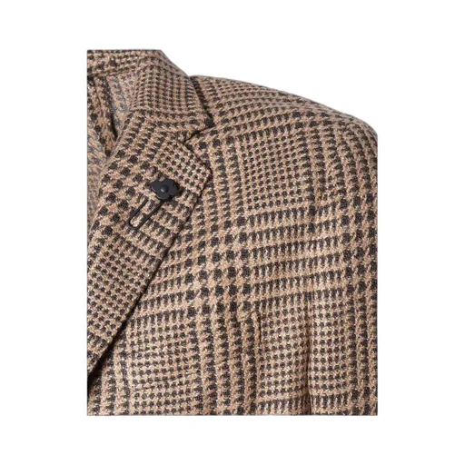 Single-Breasted Checked Blazer