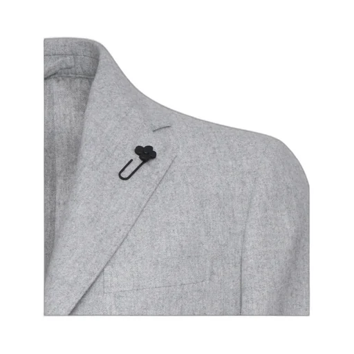 Brooch-Detail Single-Breasted Blazer