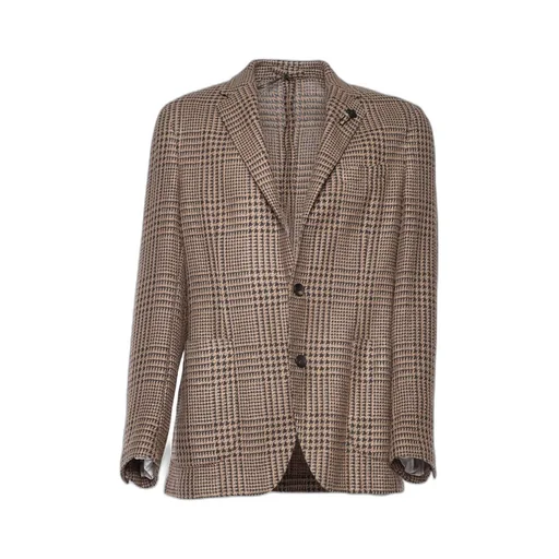 Single-Breasted Checked Blazer