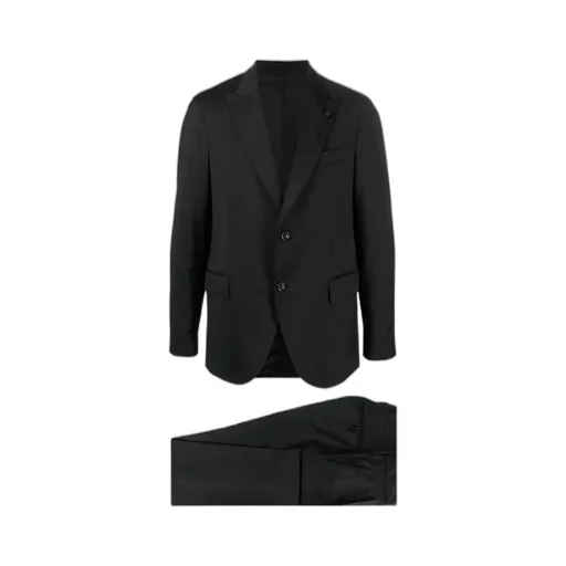 Single-Breasted Two-Piece Wool Suit