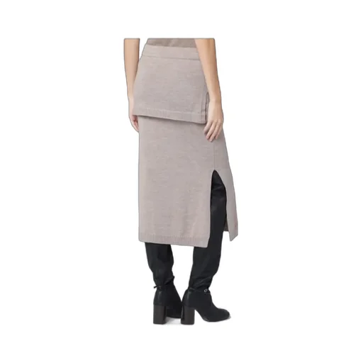 Tie-Around Side Slit Midi Skirt