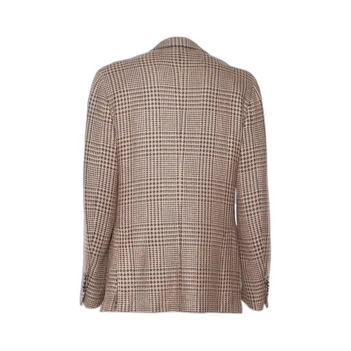 Single-Breasted Checked Blazer