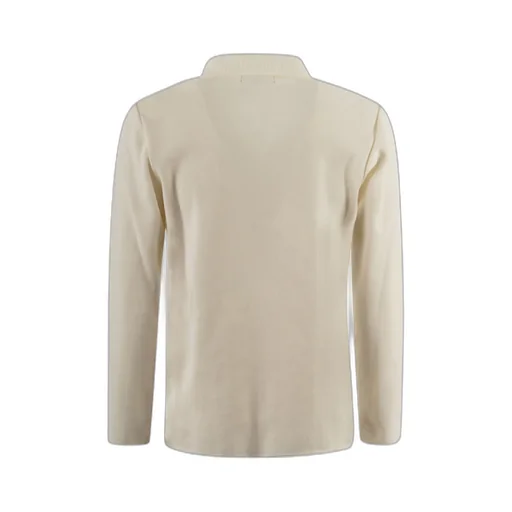 Spread-Collar V-Neck Shirt