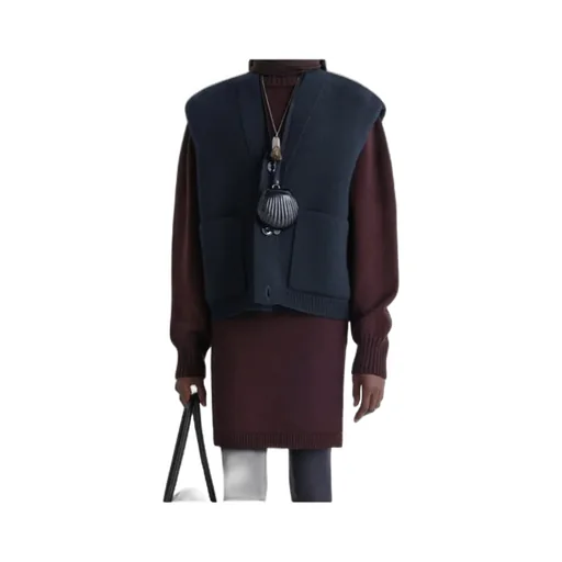 Patch-Pocket V-Neck Cardigan