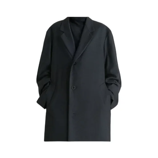 Single-Breasted Long-Sleeved Coat