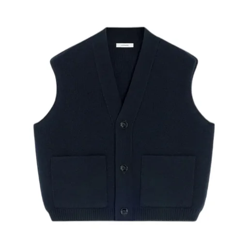 Patch-Pocket V-Neck Cardigan