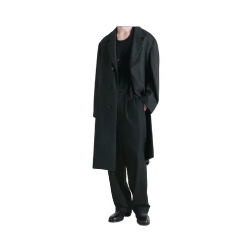 Single-Breasted Long-Sleeved Coat