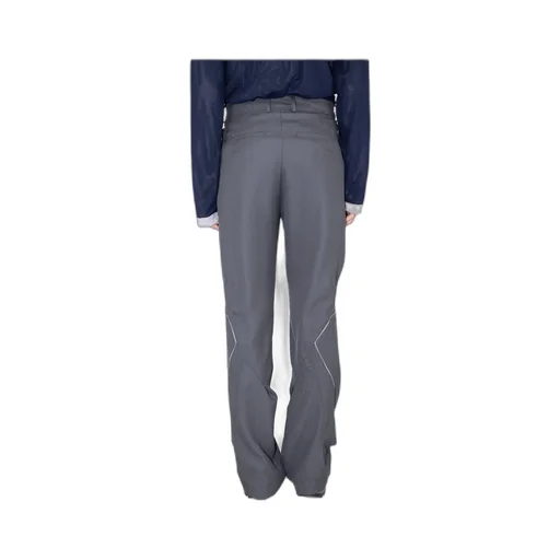 Contrast-Stitching Straight-Leg Pants