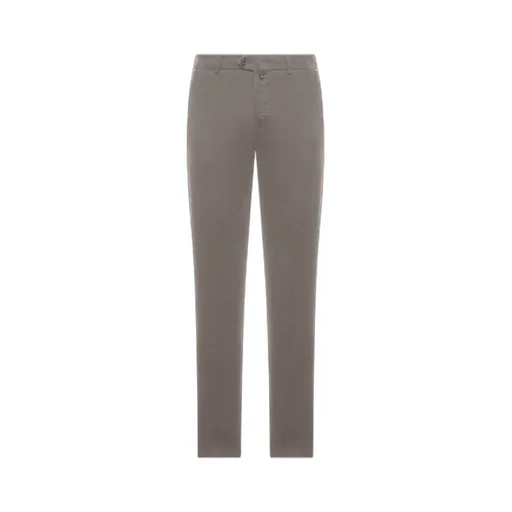 Logo-Patch Cotton Trousers
